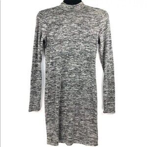Free Press Womens Gray Sweater Keyhole Dress